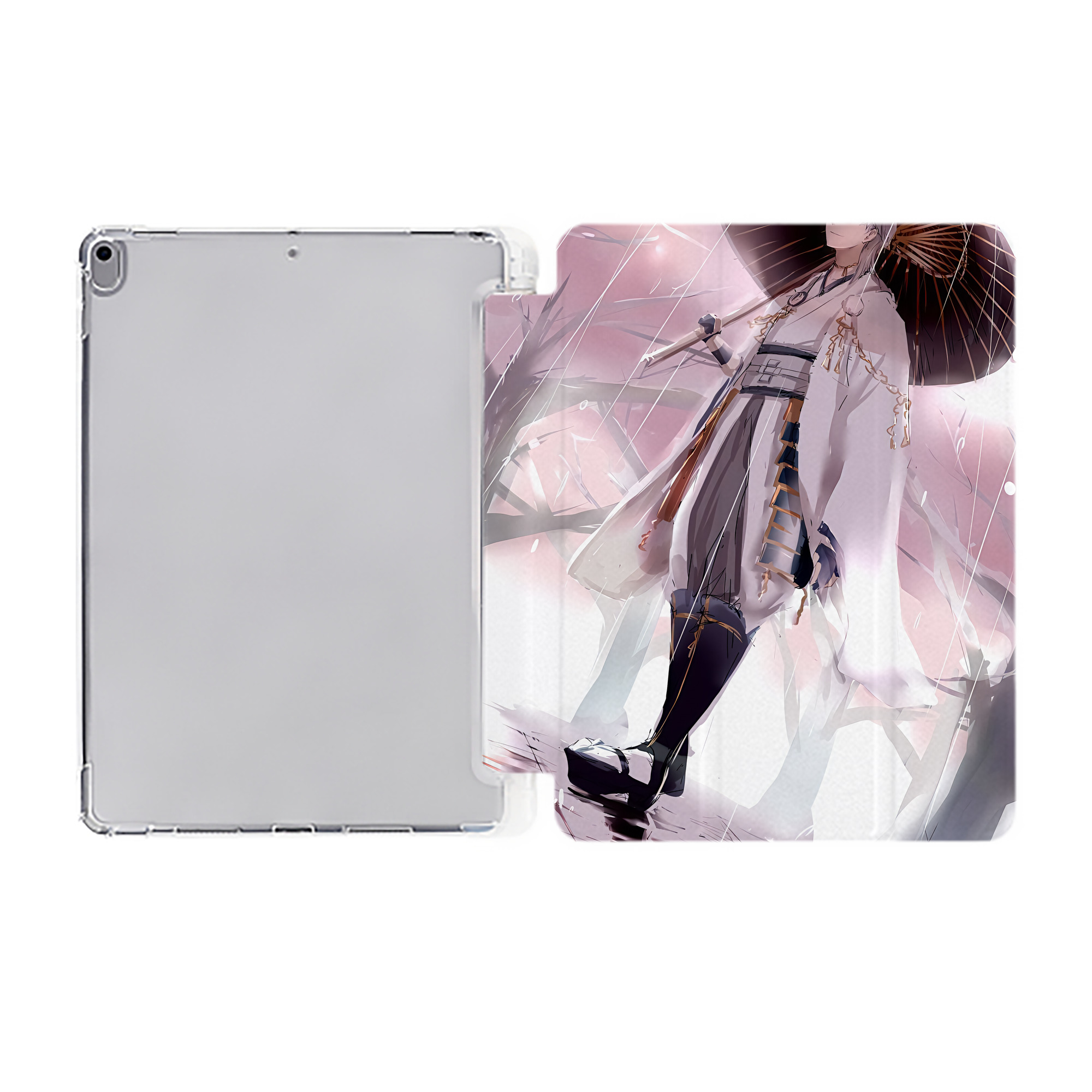 （画像用） 刀剣乱舞 Touken Ranbu IPad ケース ペン収納付き 三つ折りスタンド PUレザー×シリコン 対応機種9.5/10.5/10.9インチ